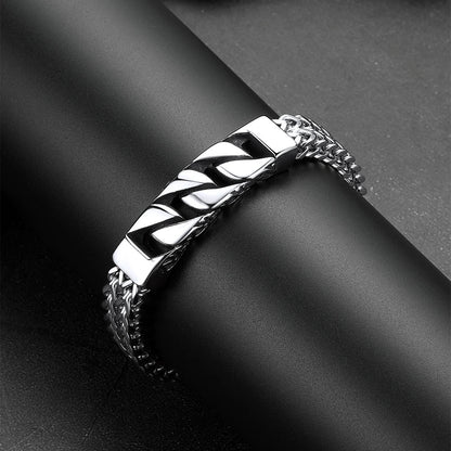 Heavy Celtic Knot Cuban Link Bracelet for in Stainless Steel