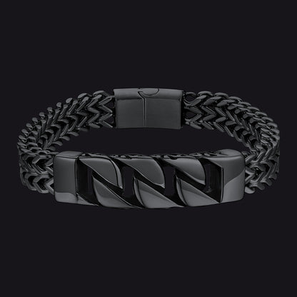Heavy Celtic Knot Cuban Link Bracelet for in Stainless Steel
