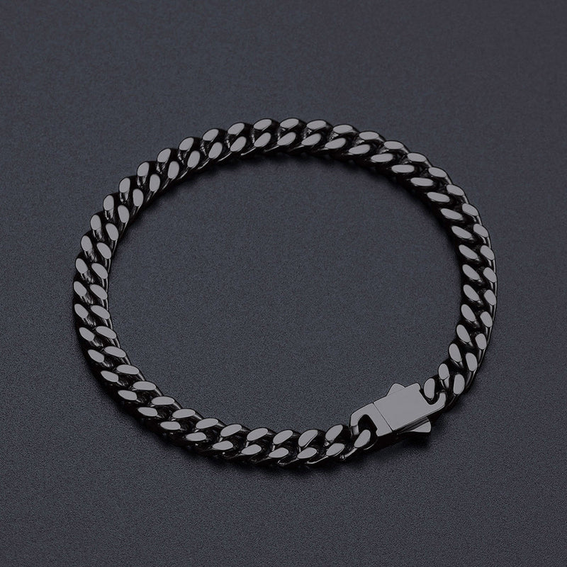 5mm Miami Cuban Link Chain & Bracelet Jewelry Set for