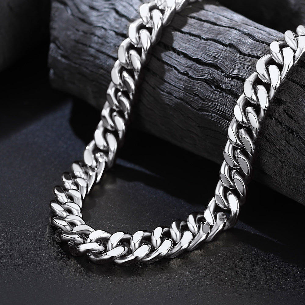 12mm Chunky Cuban Chain & Cuban Bracelet Jewelry Set for