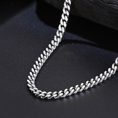 5mm Miami Cuban Link Chain & Bracelet Jewelry Set for