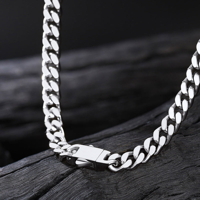 5mm Miami Cuban Link Chain & Bracelet Jewelry Set for
