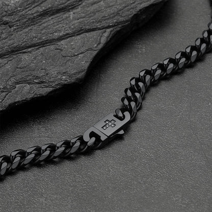 Miami Cuban Link Chain Necklace With Cross for