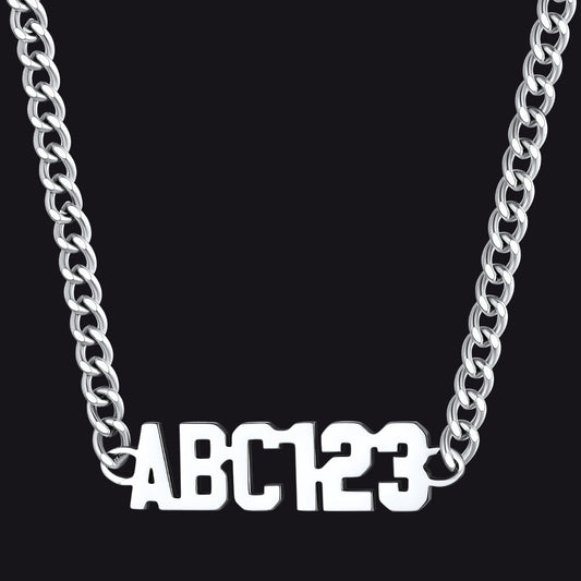 Customized Nameplate Cuban Chain Link Necklace Gift for