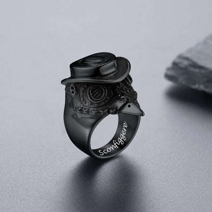 Plague Doctor Stainless Steel Ring for