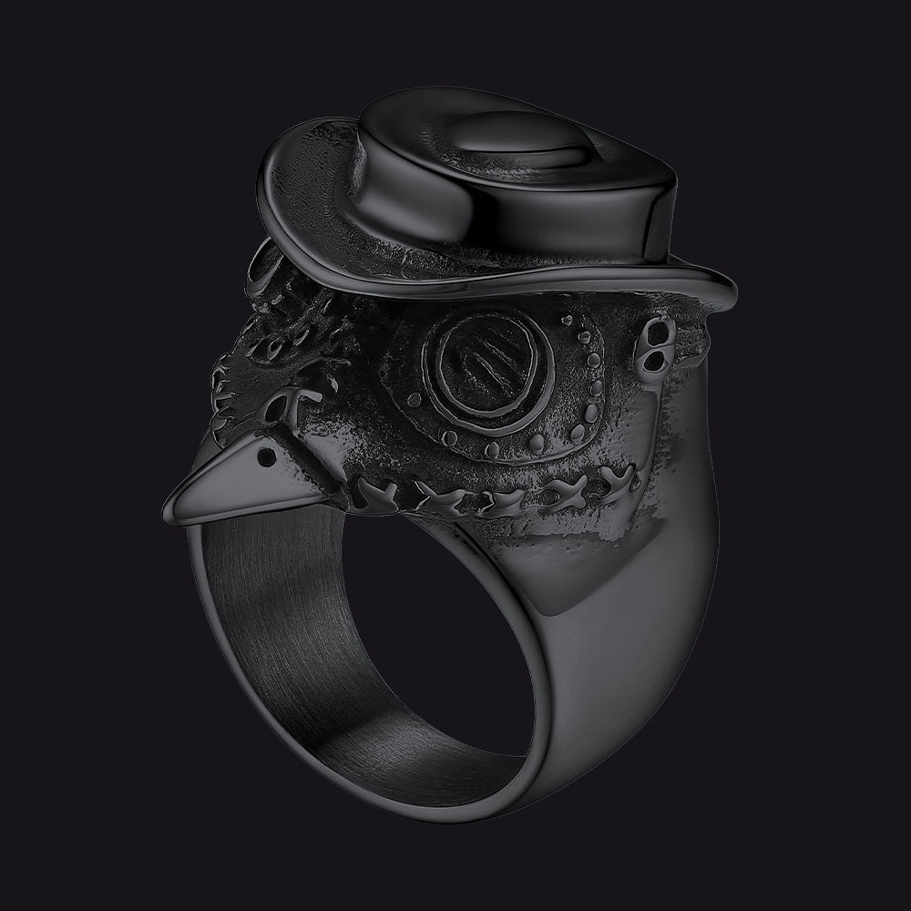 Plague Doctor Stainless Steel Ring for