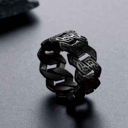 Retro Celtic Chain Stainless Steel Ring for