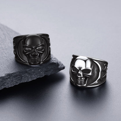 Gothic Frame Skull Ring Stainless Steel Ring for
