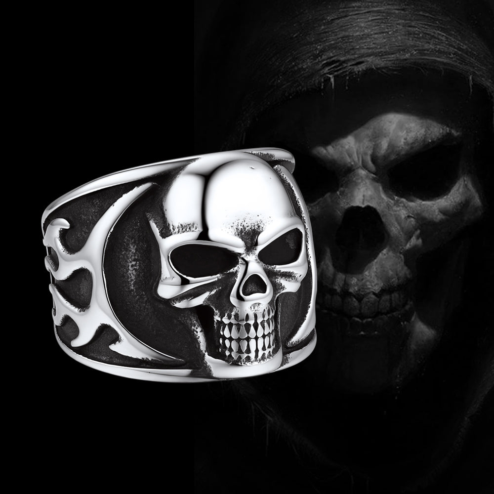 Gothic Frame Skull Ring Stainless Steel Ring for