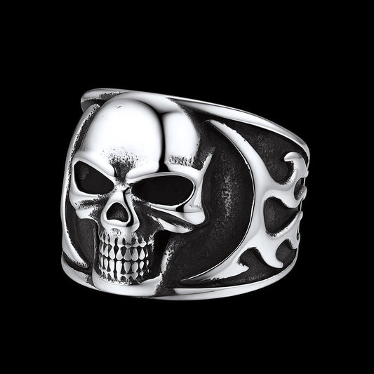 Gothic Frame Skull Ring Stainless Steel Ring for