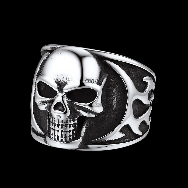 Gothic Frame Skull Ring Stainless Steel Ring for