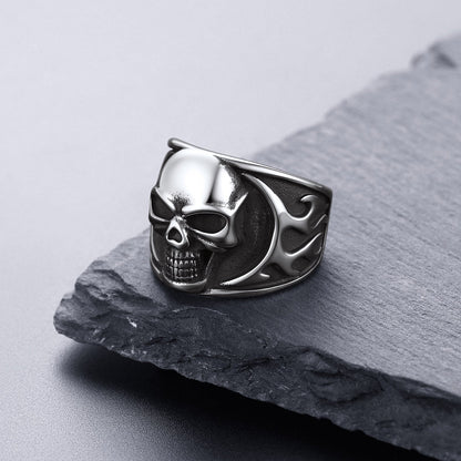 Gothic Frame Skull Ring Stainless Steel Ring for