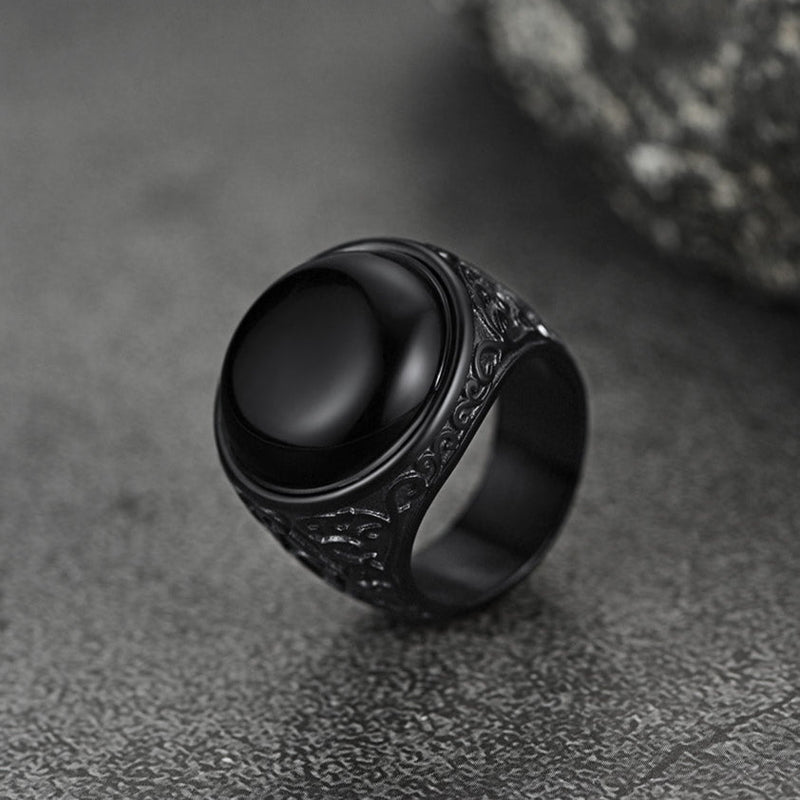 Masonic Black Onyx Ring for Father