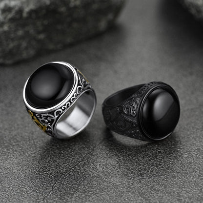 Masonic Black Onyx Ring for Father