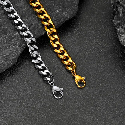 Customized Name Cuban Chain Cross Necklace for 7mm