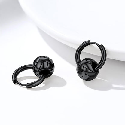 Flash Volleyball Dangle Hoop Earrings for