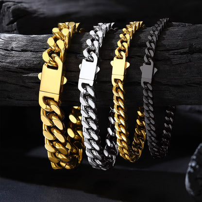 Miami Cuban Link Chain Bracelet 5/7/9/12mm Width for