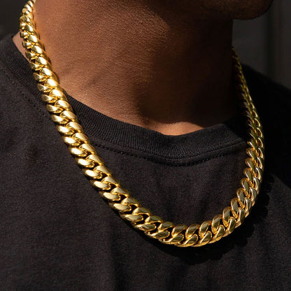 Miami Cuban Link Chain Necklace 5/7/9/12 Mm Chain for