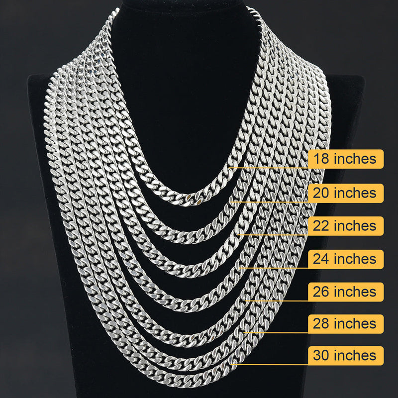 9mm Miami Cuban Chain & Bracelet Jewelry Set for