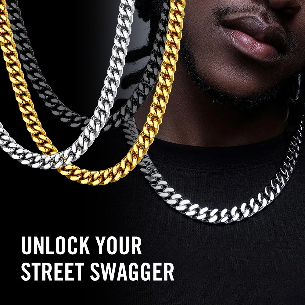 Miami Cuban Link Chain Necklace 5/7/9/12 Mm Chain for