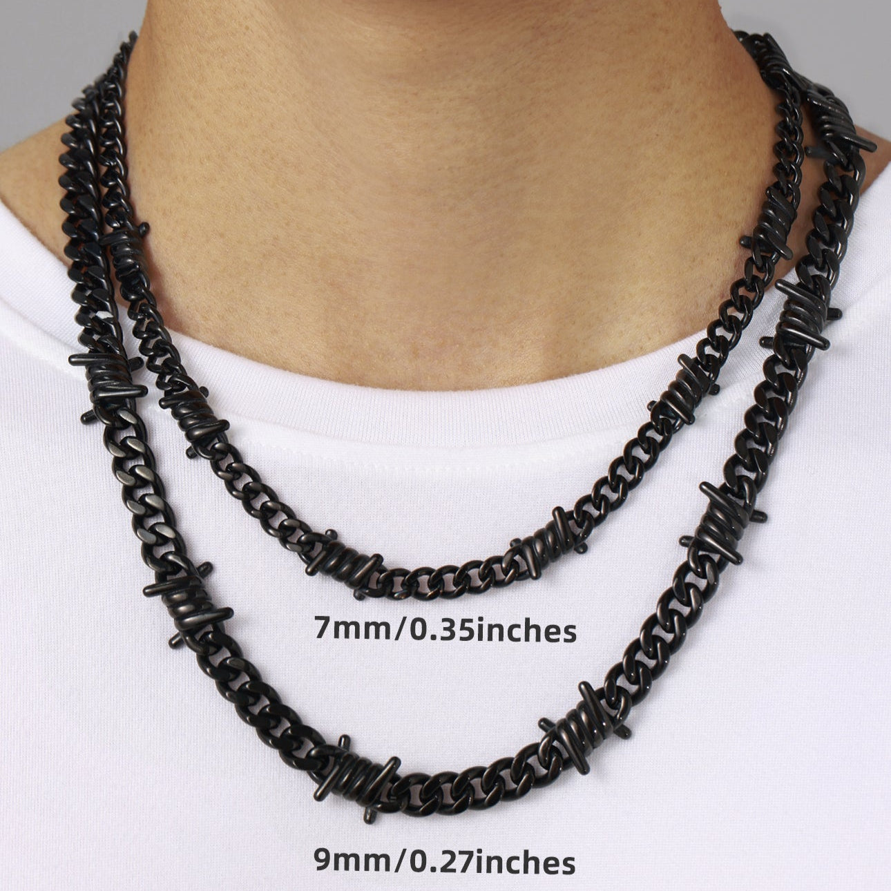 To My Barbed Wire Cuban Chain Choker Necklace Gift for Him