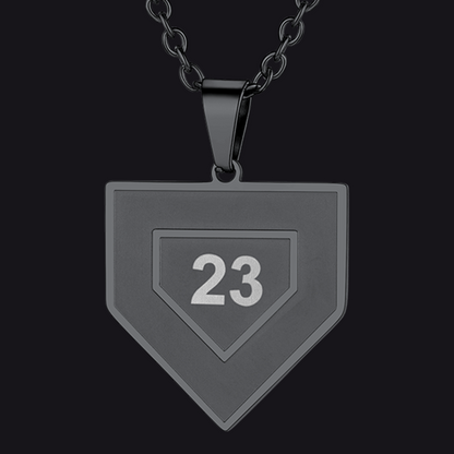 Custom Number Baseball Softball Necklace for