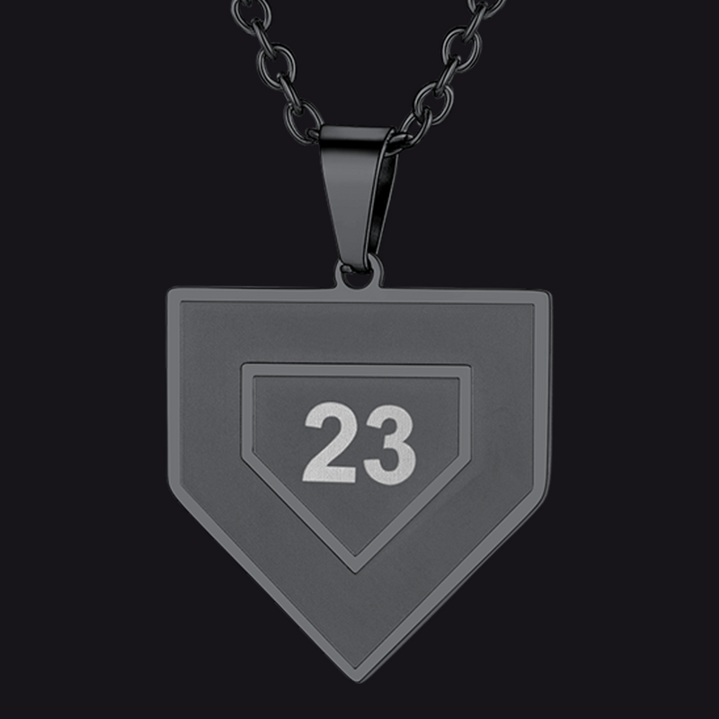 Custom Number Baseball Softball Necklace for