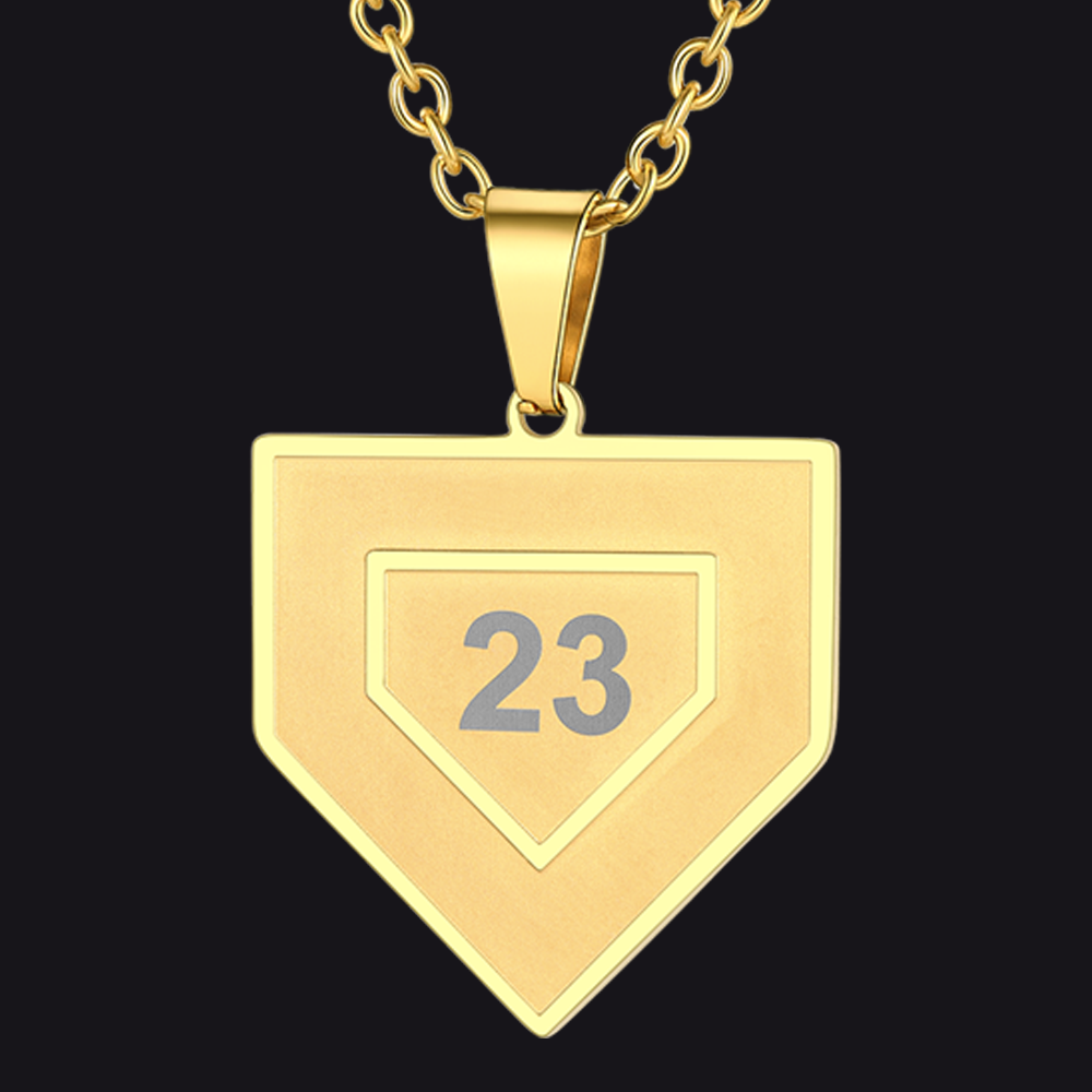 Custom Number Baseball Softball Necklace for