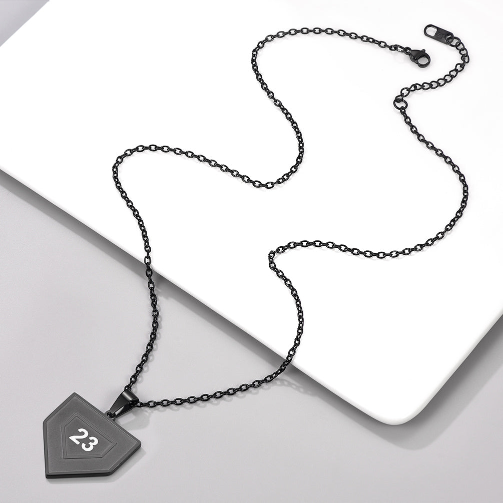 Custom Number Baseball Softball Necklace for