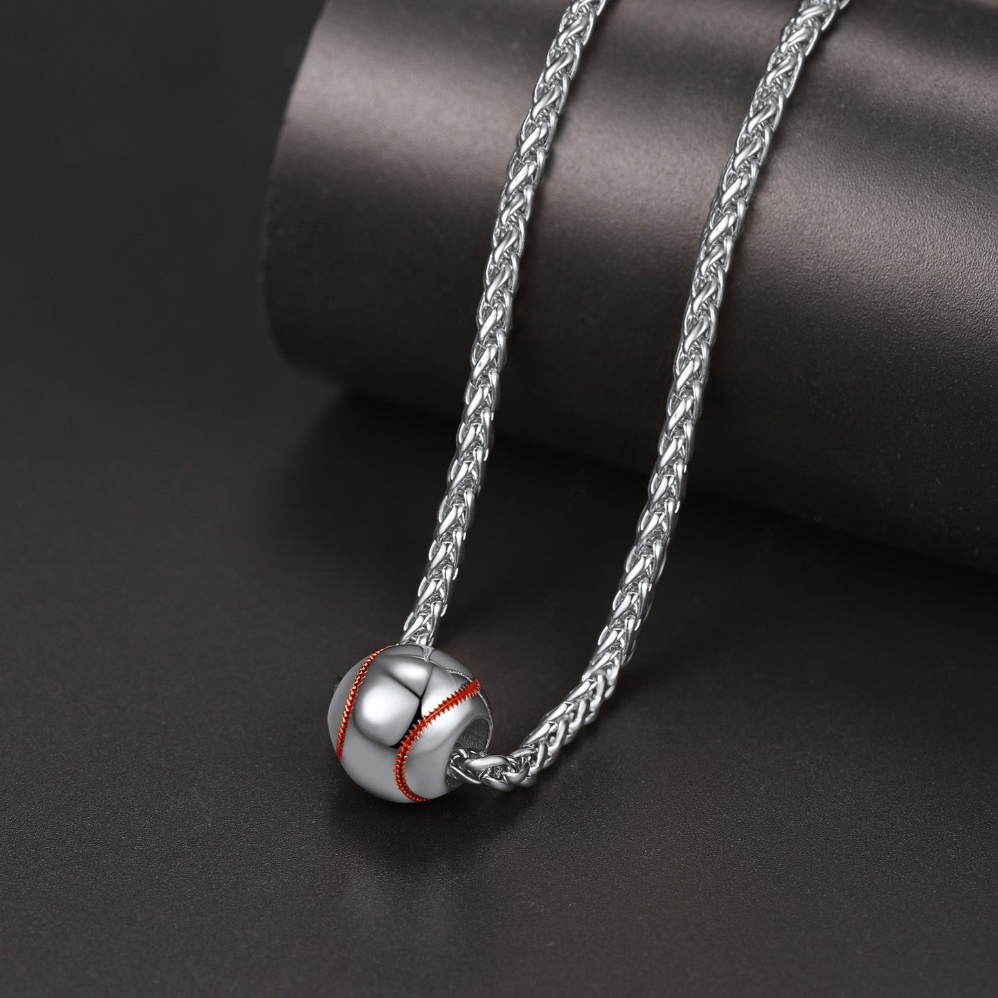 Sport Baseball Pendant Necklace Chain for