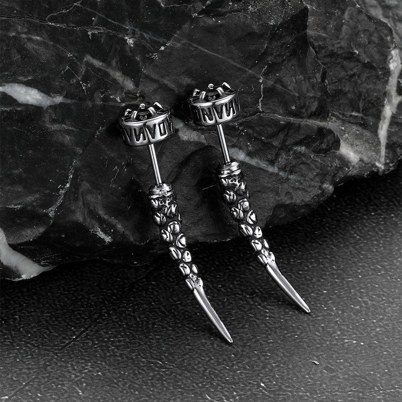 Viking Rune Fang Stud Earrings for – Nordic Star Cz Earrings