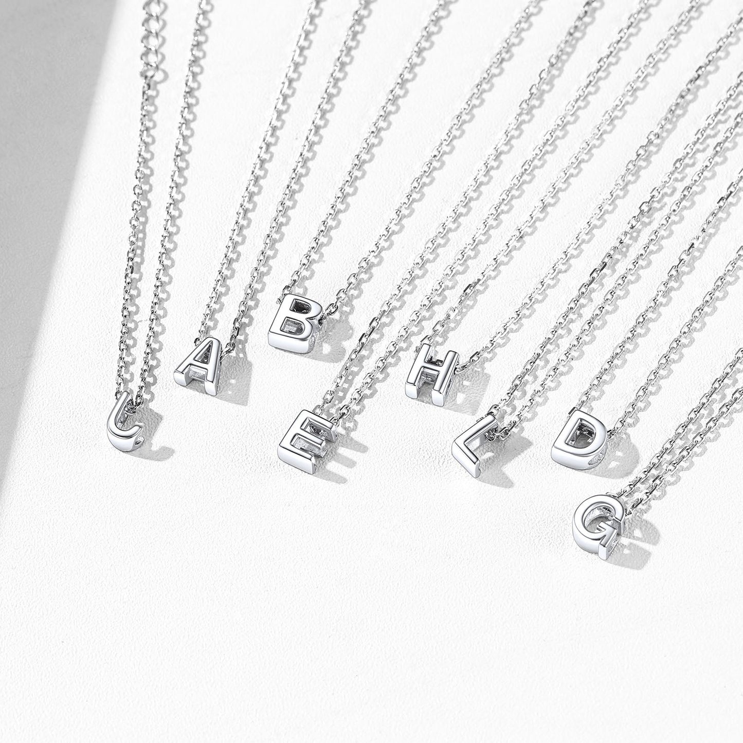 Sterling Silver Initial Cable Chain Ankle Bracelet for