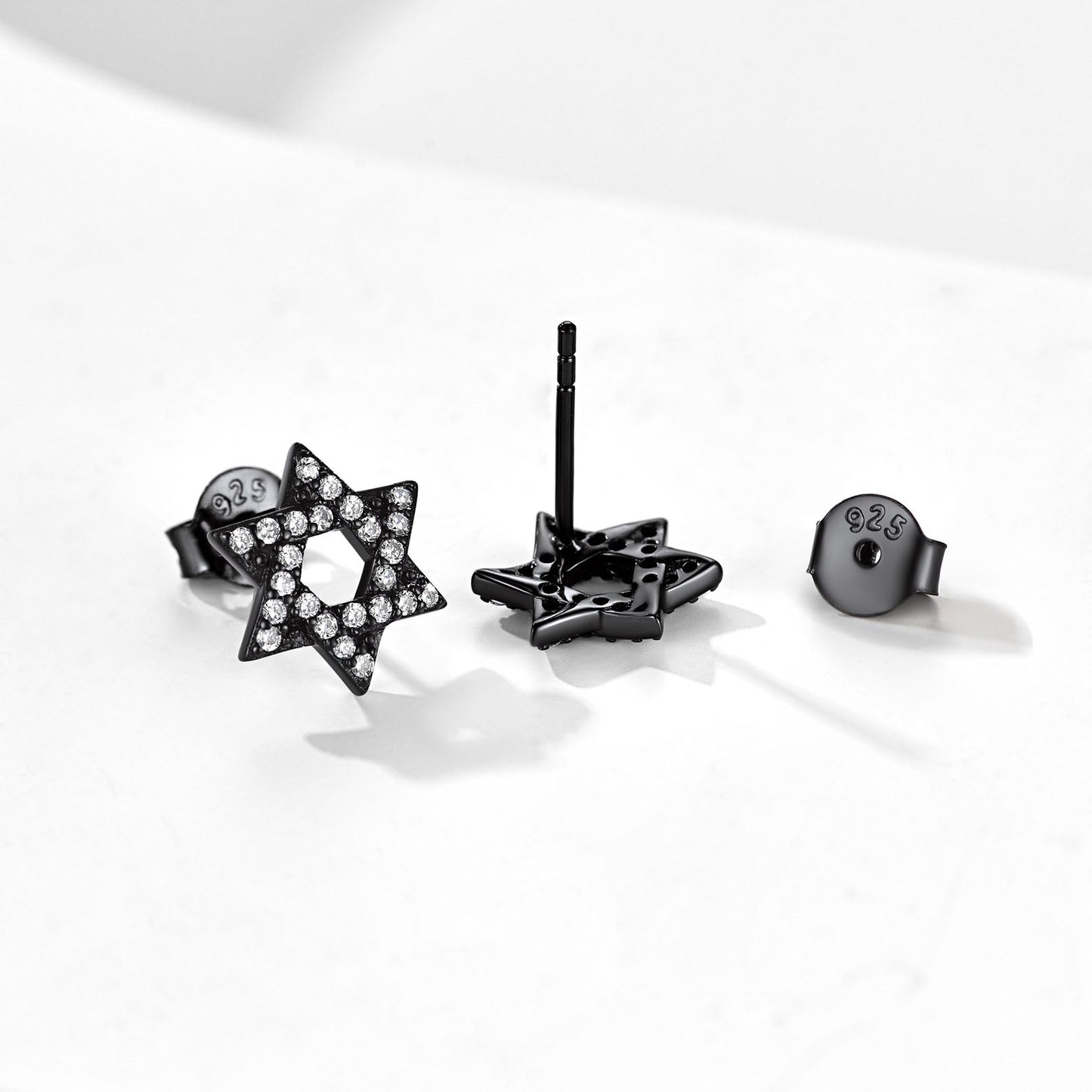 Star of David Stud Earrings for in Sterling Silver