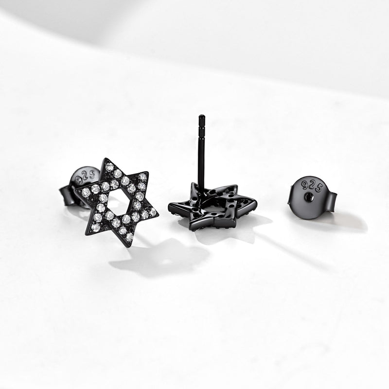Star of David Stud Earrings for in Sterling Silver