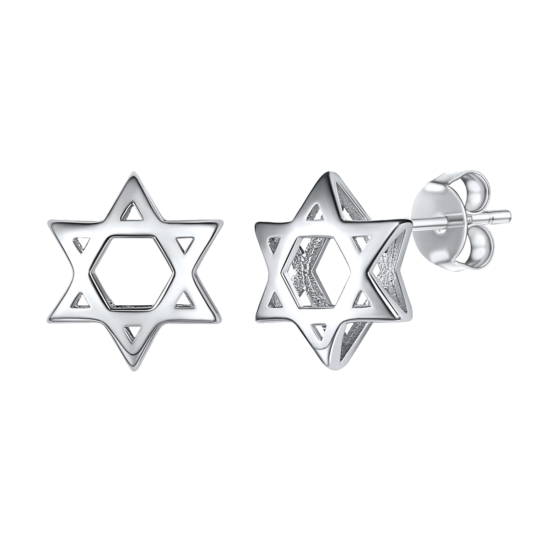 Jewish Star of David Stud Earrings for