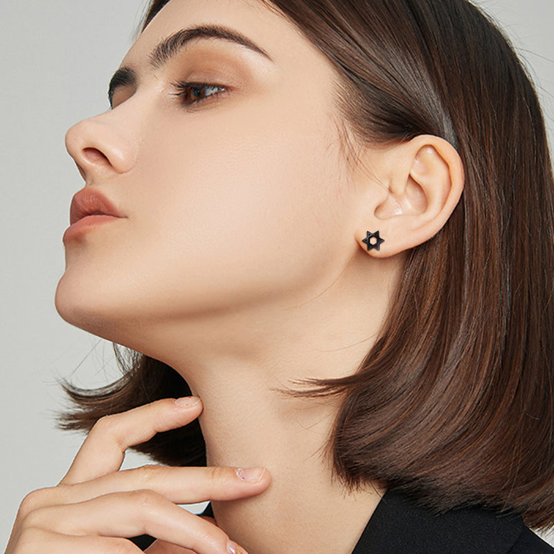 Jewish Star of David Stud Earrings for