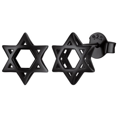 Jewish Star of David Stud Earrings for