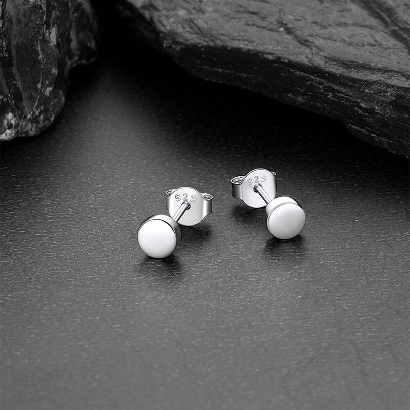 Sterling Silver Dot Stud Earrings for