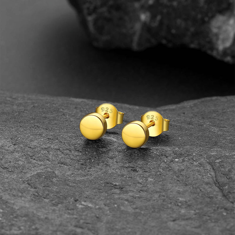 Sterling Silver Dot Stud Earrings for