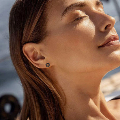 Classic Jewish Star of David Stud Earrings for