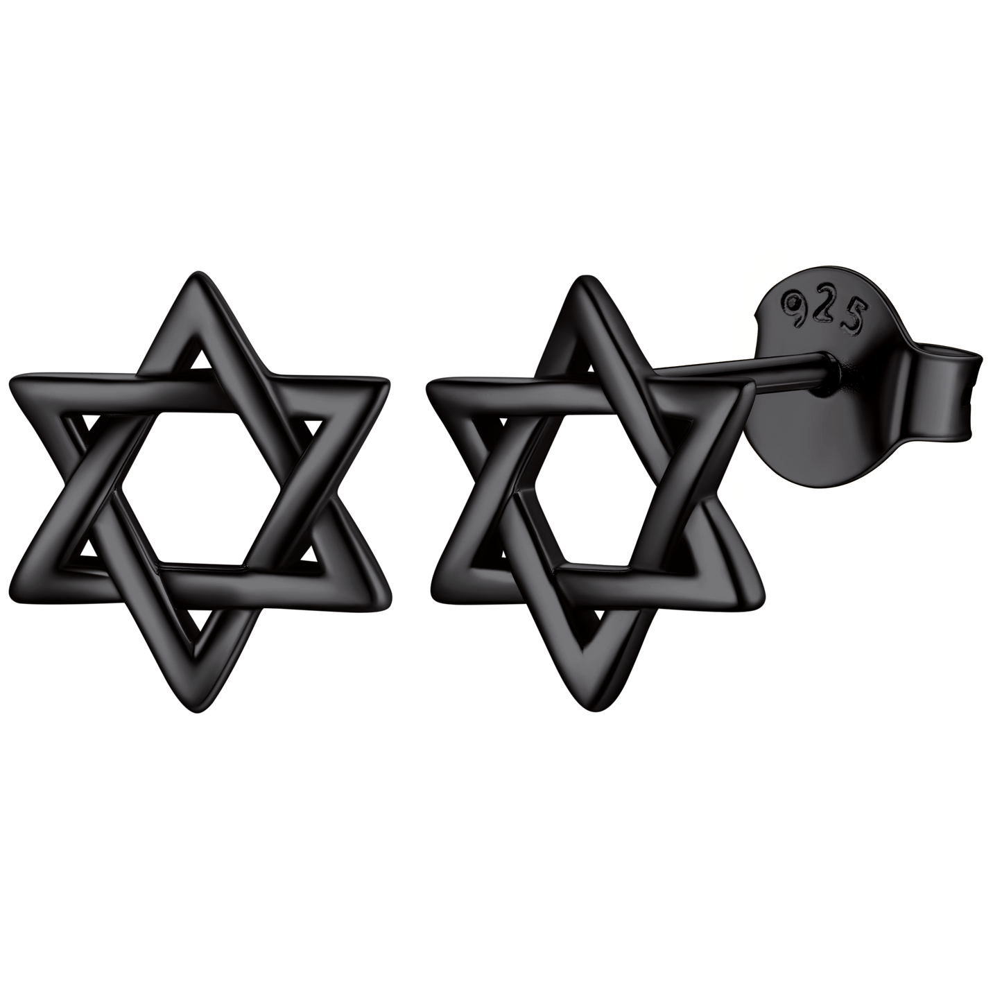 Classic Jewish Star of David Stud Earrings for