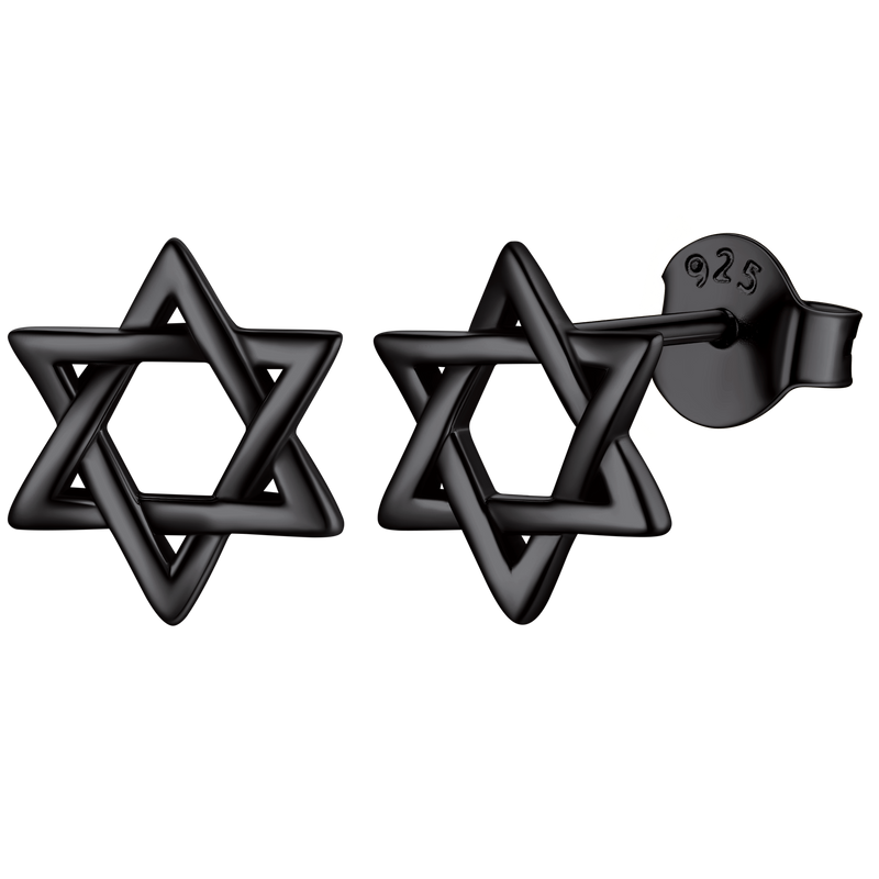 Classic Jewish Star of David Stud Earrings for