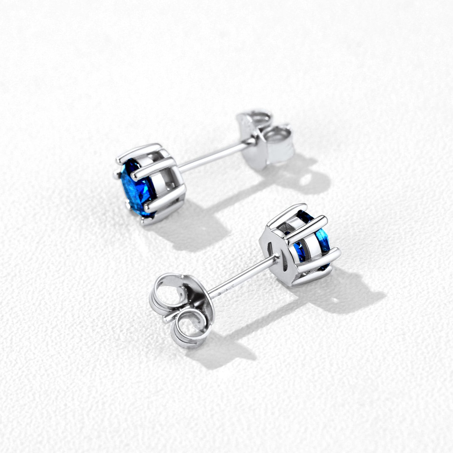925 Sterling Silver Birthstone Stud Earrings for