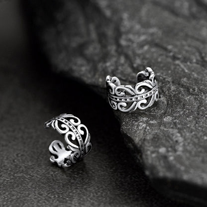 Silver Celtic Ear Cuff Earrings for