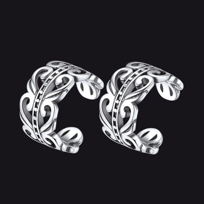 Silver Celtic Ear Cuff Earrings for