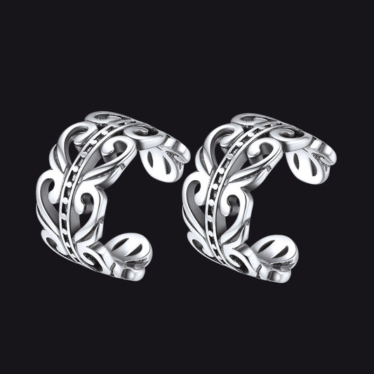 Silver Celtic Ear Cuff Earrings for