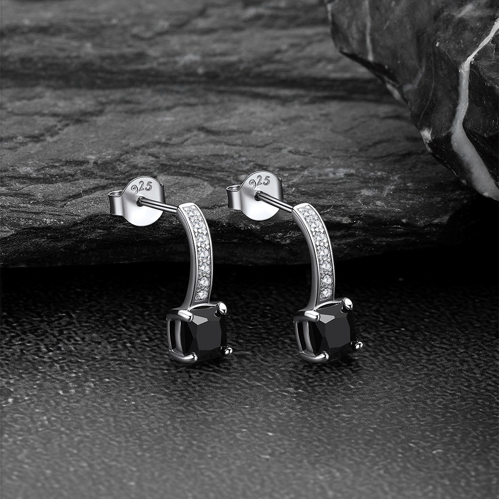 Dainty Birthstone Stud Drop Earrings for in Sterling Silver