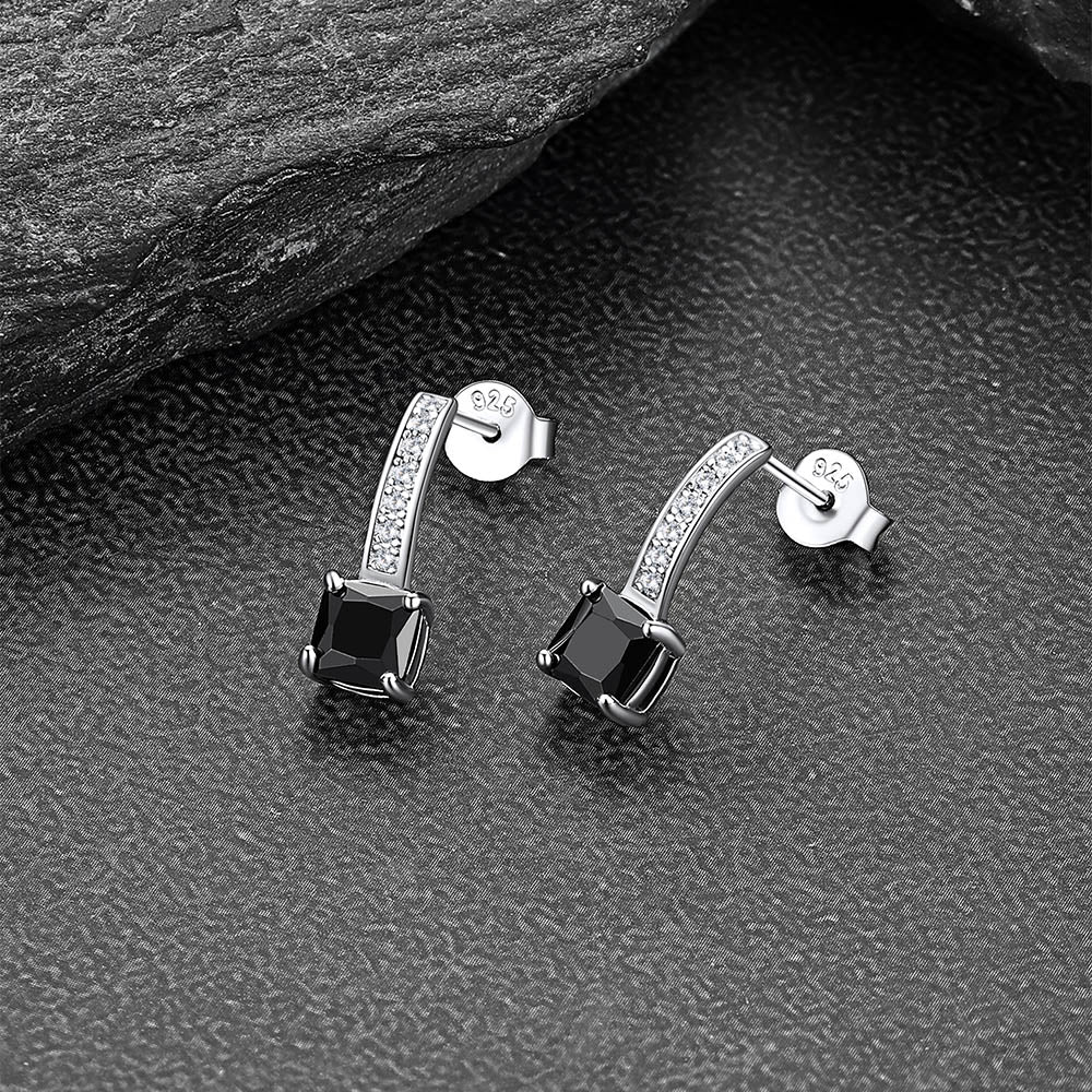 Dainty Birthstone Stud Drop Earrings for in Sterling Silver