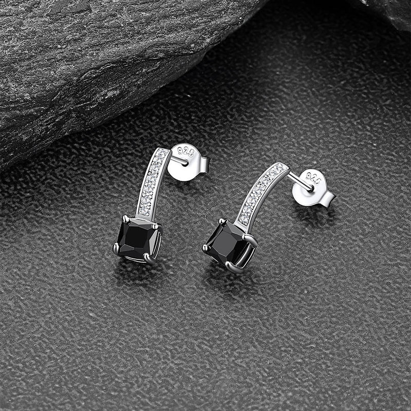 Dainty Birthstone Stud Drop Earrings for in Sterling Silver
