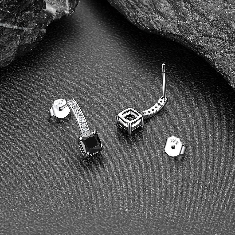 Dainty Birthstone Stud Drop Earrings for in Sterling Silver